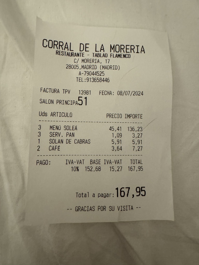 コラル・デ・ラ・モレリアの三人の料金