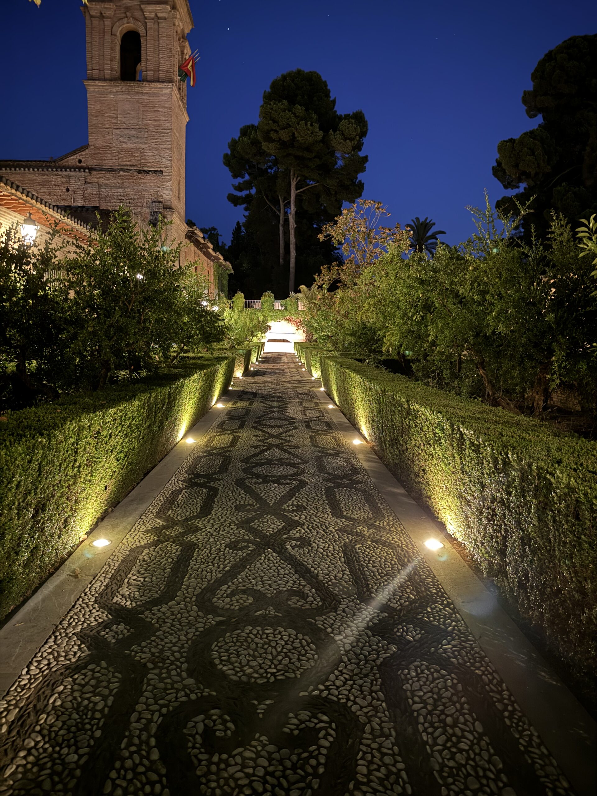 アルハンブラ宮殿パラドールの夜景