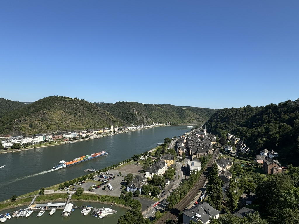 ラインフェルス城からの眺め